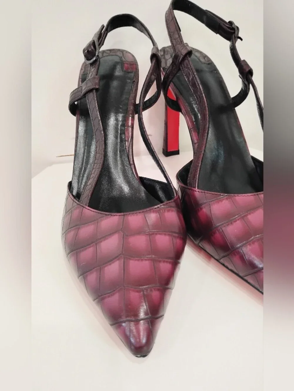 LOUBOUTIN INSPIRED SLING BACK HEELS NWOT